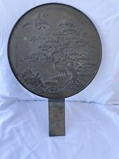 Antique Japanese Meiji Bronze Mirror 19th Century