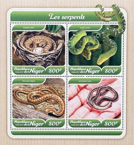 Niger snakes stamps sheet - stamps, mnh