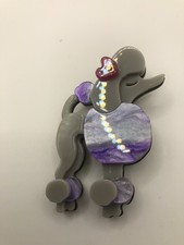 Acrylic Glam Poodle Brooch No. 7