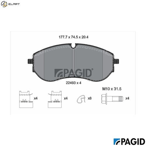 Brake pad set disc - brake,