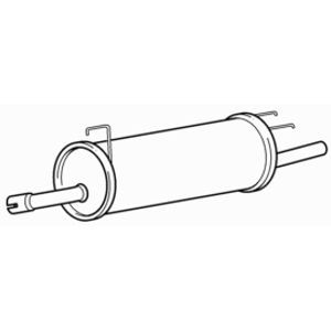 Quality rear exhaust silencer - rear,