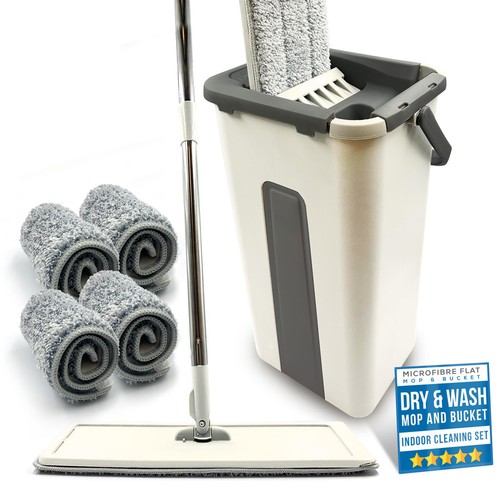 Flat mop bucket set - mop,