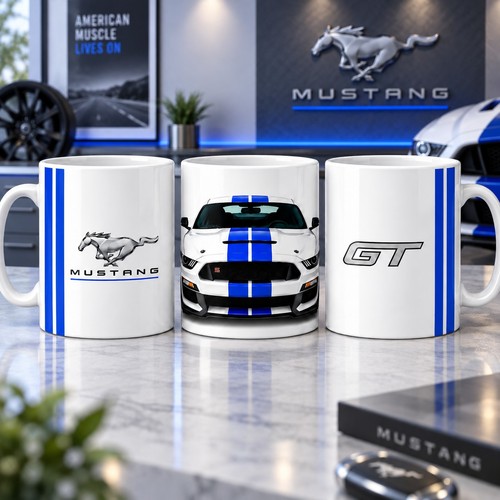 Mustang white and blue - white,