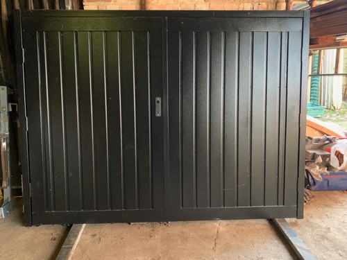 Steel side hung doors - (pair),