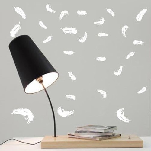 Feathers wall art stickers - 32,