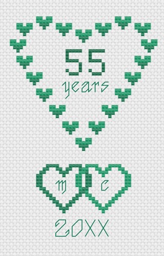 Emerald wedding hearts - emerald,