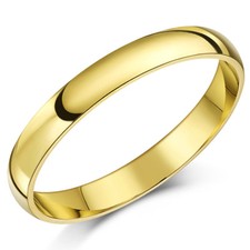 9ct Yellow Gold Ring Wedding Band Solid Heavy Weight Court (Comfort) Shaped