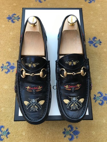 Gucci loafers leather shoes - loafers,