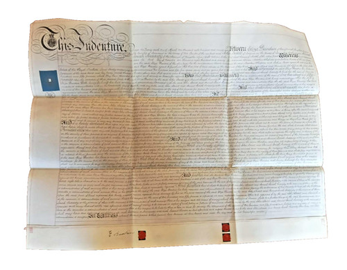 Victorian vellum indenture - victorian,