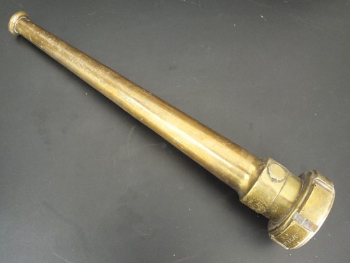 Vintage solid brass fire - fire, hose