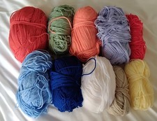 Oddments of Knitting Yarn, Mixed Colours, Job Lot suitable for Toymaking