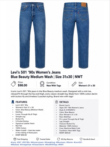 Levi 501 90s jeans - levi’s, ‘90s