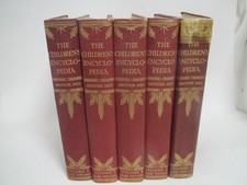 Arthur Mee Childrens Encyclopedia Volumes 6 to 10 Vintage Red Hardback Books