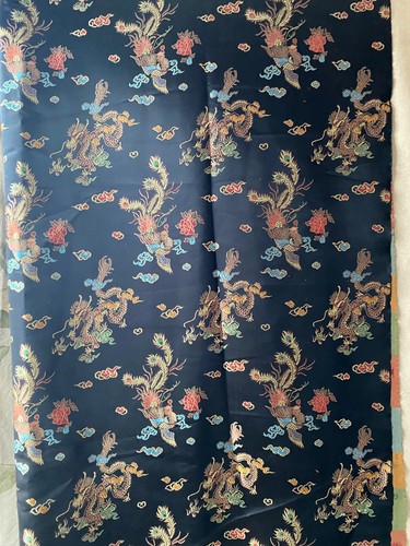Oriental design fabric remnant