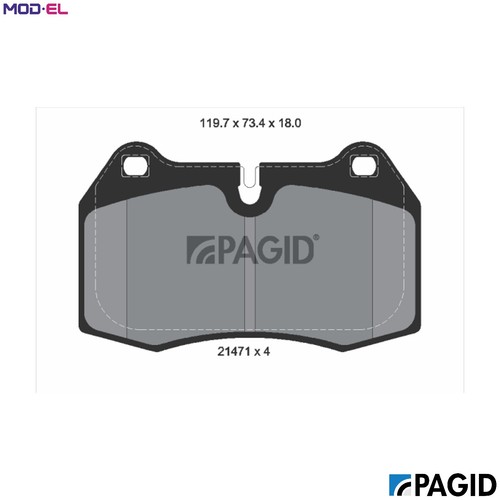 Brake pad set disc - set,