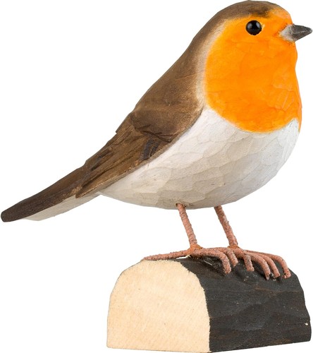 Wooden robin ornament hand - wooden,
