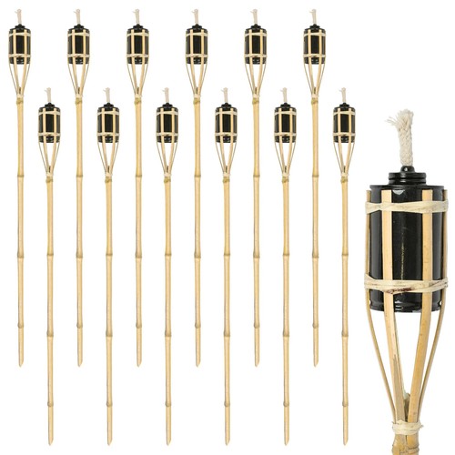 Bamboo garden torches - garden,