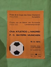 1974 Rare European Cup Final Atletico Madrid v Bayern Munich Original Excellent