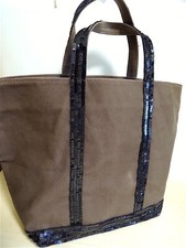 Vanessa Bruno Sequins Handle Canvas Tote Bag