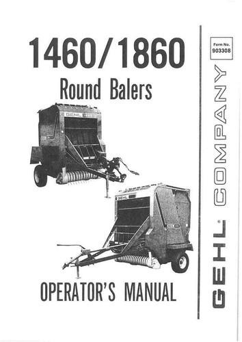 Gehl round baler - baler, 1460/1860