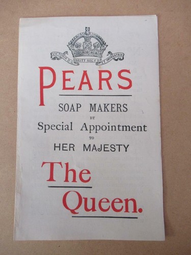 Pears soap fold over advert - soap,