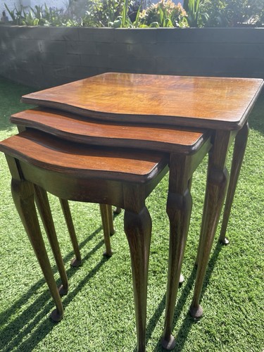 Mahogany nest tables - mahogany, of