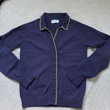 BRORA LIMITED EDITION Purple Button-Up Cardigan – 100% Scottish Cashmere - UK 10