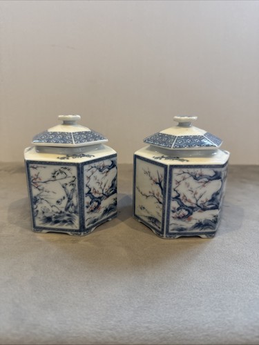 Blue white hexagonal - blue,