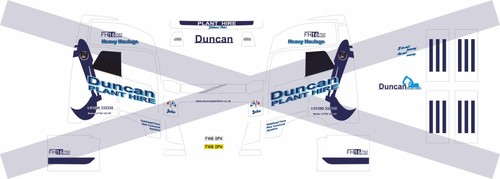 Duncan plant hire decals - duncan,