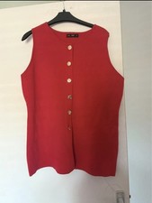 F&F Red Soft Waistcoat Jumper