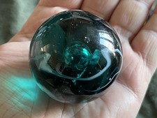 Large Blue, white Glass Swirl