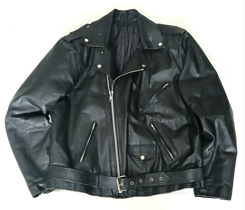 Vintage leather motorcycle - vintage,
