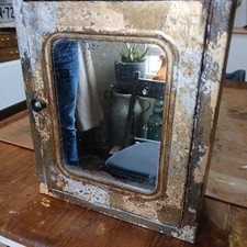 Vintage French Metal Bathroom Cabinet | Industrial Medicine Cabinet - Upcycling