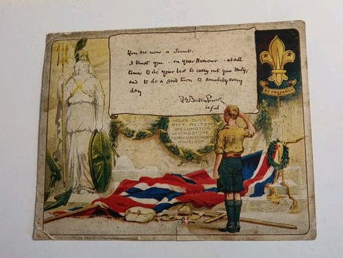 Antique boy scout enrolment - boy,
