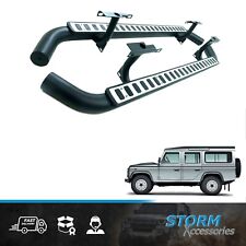 FOR LAND ROVER DEFENDER 110 2003-2020 OE STYLE SIDE STEPS BARS PAIR IN SILVER