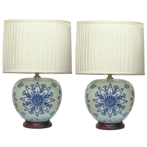 Pair chinese ceramic jar - pair,
