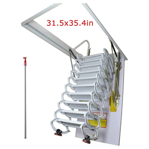 White attic ceiling ladder - attic,