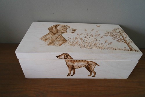 Wooden box hand - , crafted