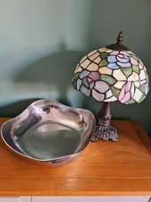HACIENDA REAL  PEWTER FRUIT BOWL CENTREPIECE  MARKED HR HANDMADE MEXICO LARGE 