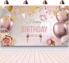 Large Rose Gold Happy Birthday