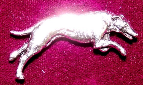 Pewter greyhound coursing dog - pewter,