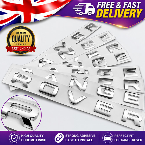Matt silver badge letters fit - badge,