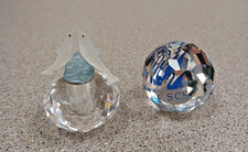 Swarovski Crystal Scent Perfume Bottle Frosted Dolphins PLUS SCS Paperweight