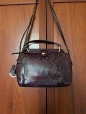 Burgundy Faux Leather Snake