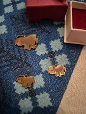 1987 Vintage Walt Disney Eeyore Winnie The Pooh Badge Pierced Earings Set