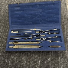 VINTAGE KERN AARAU SWISS ENGINEERING DRAFT DRAWING INSTRUMENT SET IN CASE