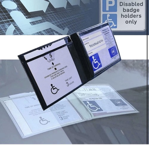 Soft leather disabled badge - leather,