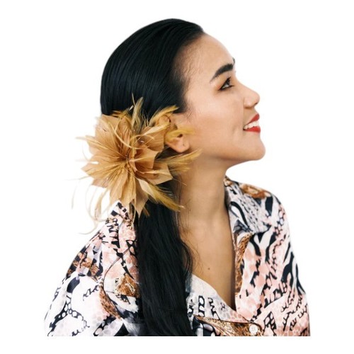 Women flower feather - hair, clip