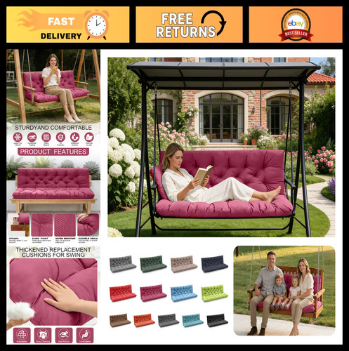 Seat outdoor swing cushion - 3-seat,
