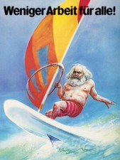 Karl Marx Windsurfing Poster